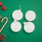 4ct. 4" White & Silver Frosted Matte Glass Ball Ornaments